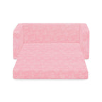 Serta Perfect Sleeper Personalized Extra Wide Convertible Sofa to Lounger, Comfy 2-in-1 Flip Open Couch/Sleeper for Kids, Pink