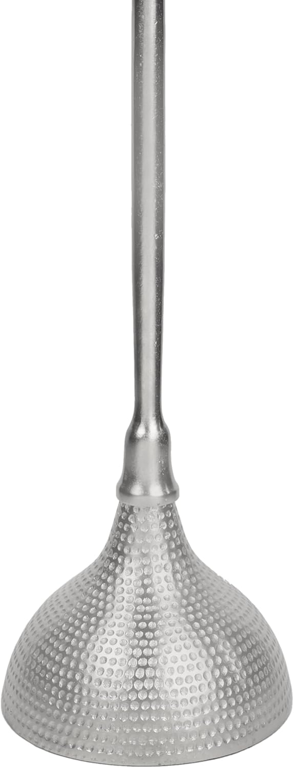 JONATHAN Y Ava Marble Top Drink Table with Hammered Nickel Pedestal, 23.75" Tall Round Martini Side Table for Small Spaces, Contemporary Metal Accent Cocktail Stand for Living Room END4001B