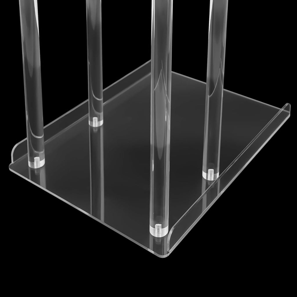 Acrylic Side Table Clear End Tables C Shaped Plant Stand 3 Tiers Small Snack Coffee Table, Perfect for Small Spaces, Suitable for Potted Plants and Decor