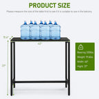 Outvita Outdoor Bar Table, Heavy Duty 40" Metal Table for Balcony Bistro | Waterproof Sturdy Frame Adjustable Foot for Hot Tub Patio Backyard Balcony Hallway Rectangle Black Heavy Duty Counter Height