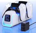 PS5 Controller Charger,PS5 Charging Dock for Dualsense Edge with 6 LED & RGB Breathing Mode,Overcharge Protection Controller Charging PlayStation 4 Accessories Cooling System 5V/2A Adapter Cable