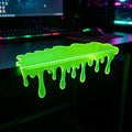 Fluorescent Dripping Shelf Decoration, 8 Inch Acrylic Shelf Drip Accent for Gaming Room & Desk Setup, Glow Effect Shelf Decor for Collectibles, Sneaker Wall, LED Display Shelf (Green)