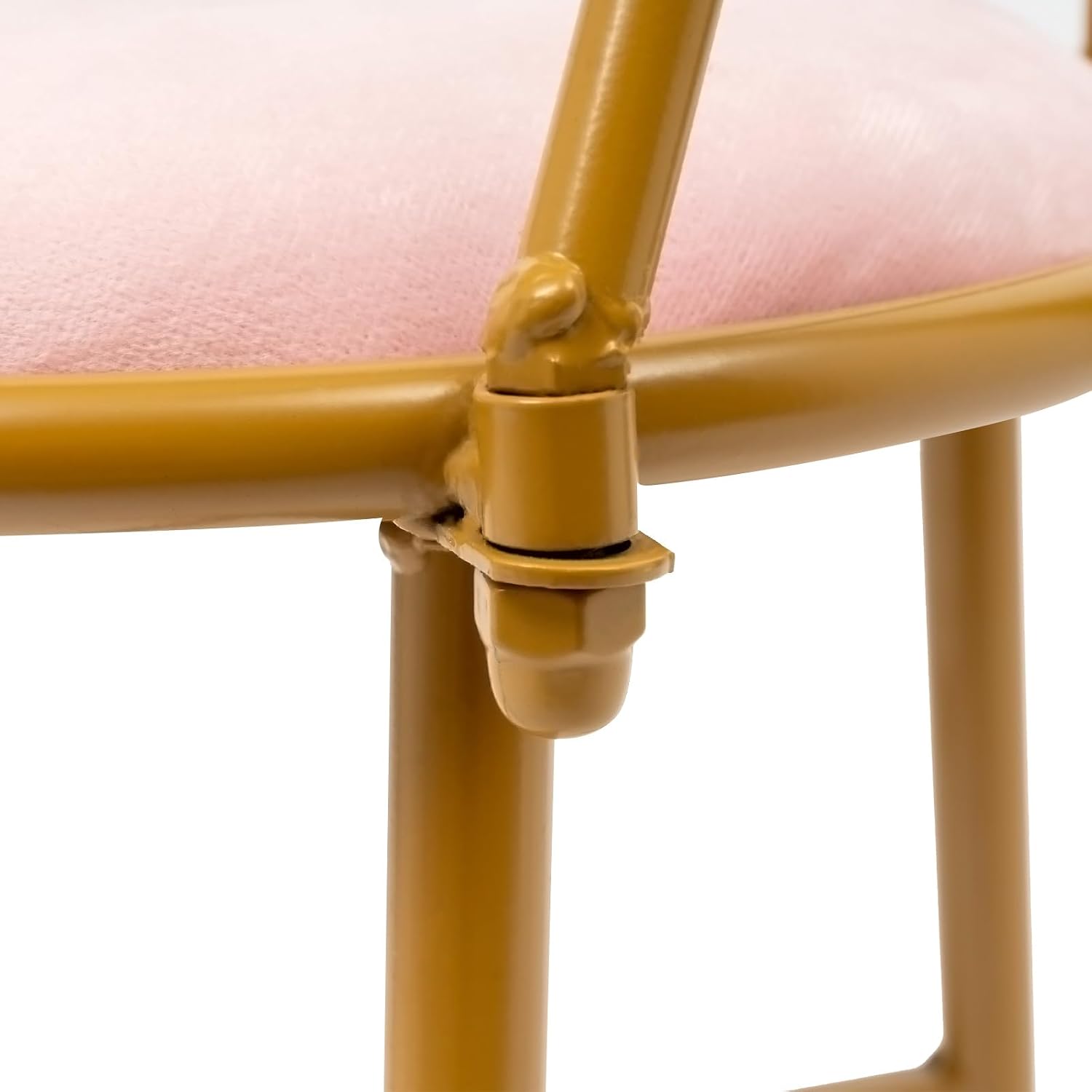 Girly Style Butterfly Backrest Chair, Modern Vanity Stool, Pink | 220.46lbs Maximum Load Capacity, flannel and foam, Soft and comfortable for Dressing table
