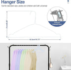 SPECILITE Wire Hangers 100 Pack, Metal Wire Clothes Hanger Bulk for Coats, Space Saving Metal Hangers 16.7 Inch Ultra Thin Non Slip with Groove, for Standard Size Suits, Shirts, Pants, Skirts-White