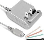 DS Lite Charger Kit Compatible with Nintendo DS Lite 100-240V Wall Plug Adapter with 4 Stylus Pen for Nintendo DS Lite