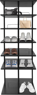 Rotating Shoe Rack, 6-Tier Shoe Storage Organizer with 360° Swivel Shelves, Holds Up to 24 Pairs, Floor Standing Shoe Shelf for Closet, Entryway & Bedroom