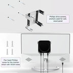 IFCASE Mount for Mac mini M4/M4 Pro 2024, Under Desk, Wall, Monitor Back VESA Mount Bracket with Heat Dissipation & Anti-Scratch Design (Silver)