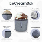 Sok It IceCreamSok Insulated Neoprene Cover (Otterly Adorable, Tapered Ice Cream Pints)