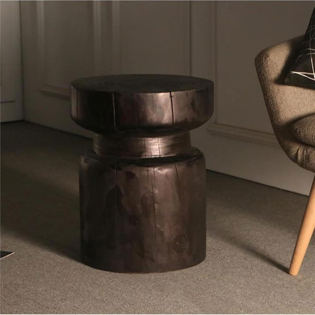 Coffee Table Tall Stump Side Garden Stool Tree Stump End Table Accent Plant Stand Holder(A)