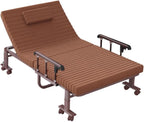 Camping Bed Folding Bed for Home Use, Movable Study, Rental, Single Office, Lunch Break, Nap Time Folding Bed(Small)