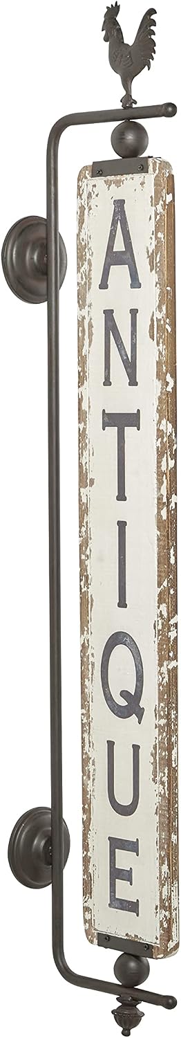 Deco 79 Wall Decor, 4" L x 8" W x 40" H, White