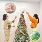 TopSoon Christmas Tree Removal Bag 9-Feet Tall by 6-Feet Wide Christmas Tree Disposal Bag Plastic Patio Furniture Cover Large Clear Storage Bag