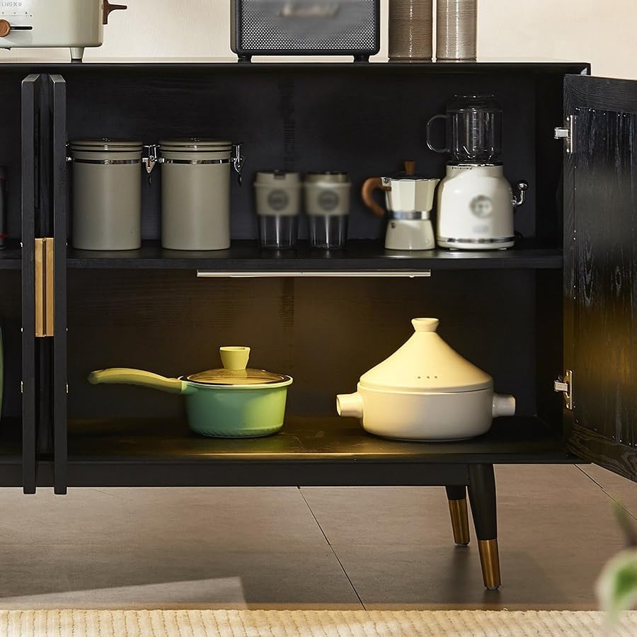 Entryway Cabinet Wooden Rattan Dining Sideboard Retro Home Wall Porch Cabinet Living Room Storage Cabinet Sideboard Storage Cabinet