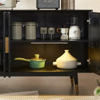 Entryway Cabinet Wooden Rattan Dining Sideboard Retro Home Wall Porch Cabinet Living Room Storage Cabinet Sideboard Storage Cabinet