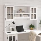 Bush Home Westbrook 60W Computer Desk Hutch in White Ash | Dining Room, Living Room, Home Office Storage