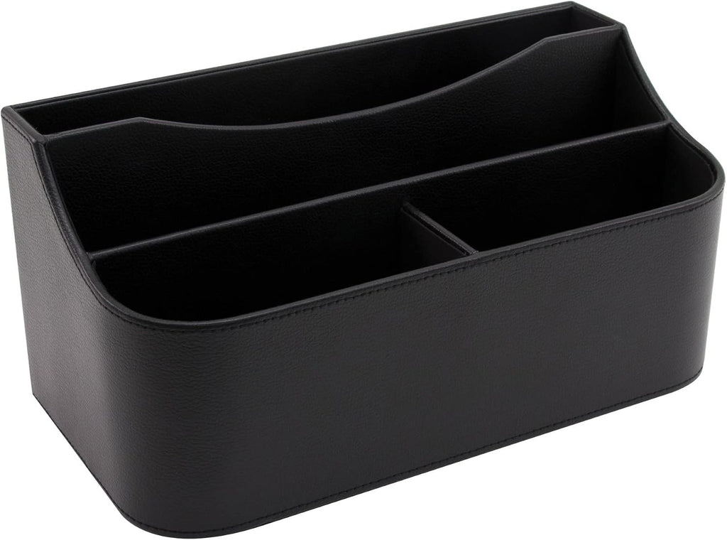 Realspace® Faux Leather Desk Valet, Black
