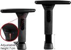 3D Adjustable T-Arms Armrest Pair Upright Bracket Replacement Parts Fits Most Office Gaming Chairs