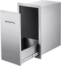 VEVOR Outdoor Kitchen Trash Drawer, 11.81" W x 19.6" D x 23.62" H Interior Storage, Multi-Purpose Outdoor Kitchen Drawers Stainless Steel, 55 lbs Max Capacity per Tier, for Outdoor BBQ Island Kitchen