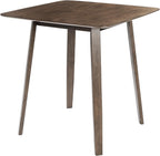 PrimeZone Counter Height Bar Table - Mid-Century Modern Kitchen Dining Table with Solid Wood Legs Load 300 LBS, Versatile Square High Top Desk 36" Ideal for Dining Room Home Bar Pub Cafe