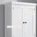 72" Freestanding Kitchen Pantry Cabinet, Tall Storage Cabinet with 2 Door Cupboards, Drawer and Adjustable Shelves, White,16 * 30 * 72.5