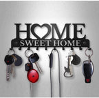 Wall-mounted Metal Coat Rack, Storage Rack Trim Metal Rack, Lock Rack, Steel Supply Vintage Trim for Front Door, Kitchen, Home and Vehicle Keys