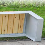 Patio Benches for Outdoors Outdoor Benches, Shopping Mall Seats, Square Community Solid Wood Leisure Public Backrest Garden Benches for Outdoors
