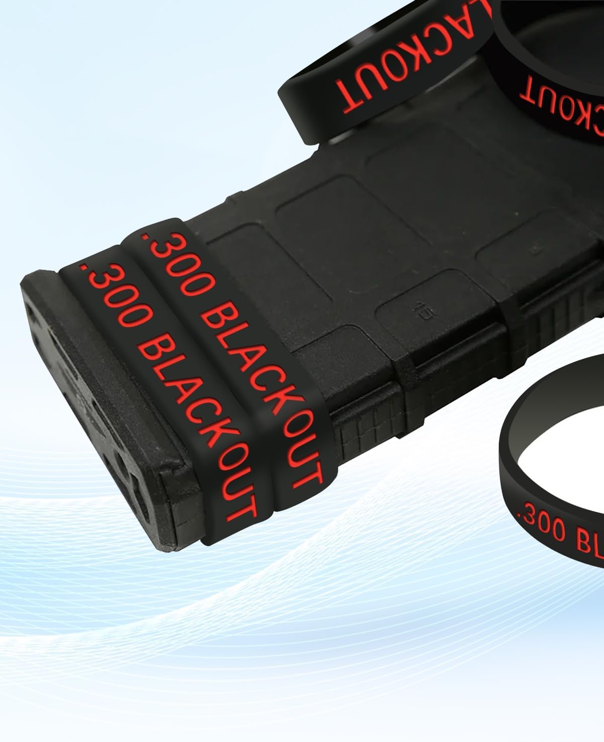10 Pack Magazine Marking Band 5.56 NATO, .300 Blackout, 7.62 x 39 mm Magazine Bands for Accessories