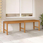 Solid Teak Wood Garden Bench 59.1 Inch, 3-Seater Patio Bench for Outdoor Indoor Use, Mid-Century Style Wooden Seat for Porch Backyard Entryway