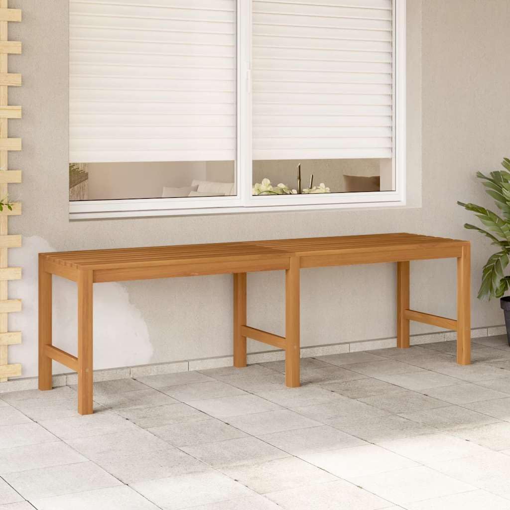 Solid Teak Wood Garden Bench 59.1 Inch, 3-Seater Patio Bench for Outdoor Indoor Use, Mid-Century Style Wooden Seat for Porch Backyard Entryway