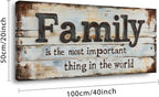 Ggaafet Retro Family Quotes Wall Art for Bedroom Canvas Painting Prints Family is the Most Important Thing in the World Rustic Farmhouse Art Deco Modern Artwork Office Kitchen Dining Room Decor