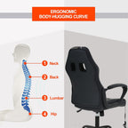 Comfortable Office Chair Massage Office Chair PC Gaming Chair Ergonomic Chair Desk Chair with Lumbar Support Headrest PU Leather Executive High Back Computer Chair Adults, Camo, 20.3x20.1x45.7inch