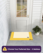 DEXI Front Door Mat Outside Entrance, 2x3 ft Rubber Entry Doormat Heavy Duty, Non Slip Welcome Mats for Inside House Floor Entryway Exterior Patio, Welcome Grey