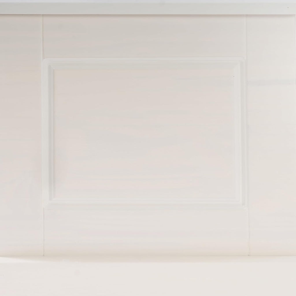 Linon Harris White Solid Pine Backless Nook with Interior Storage