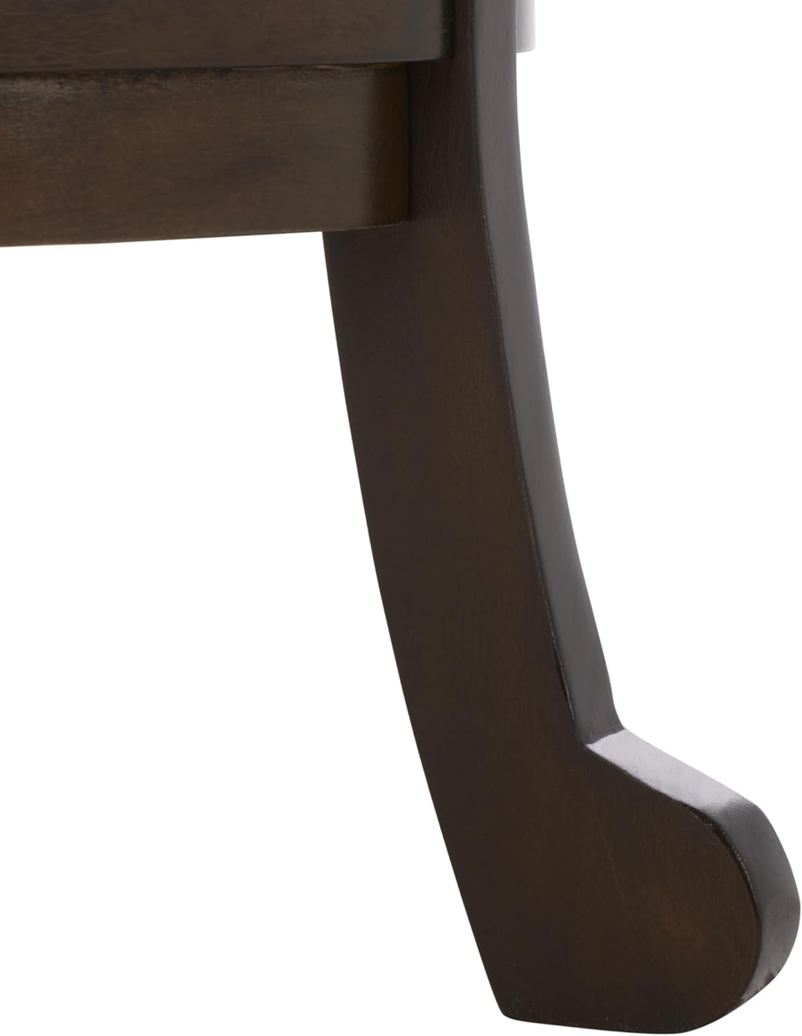 SAFAVIEH Furniture - Mary Pedestal Table - Dark Chocolate - Solid Wood - Farmhouse Pedestal Design - Ideal for Living Room, Entryway, Home Office, 18.1" W x 18.1" D x 26" H (AMH5711F)