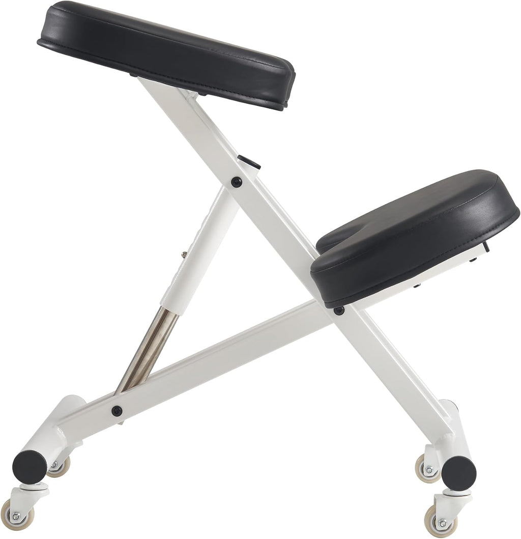 Master Massage Ergonomic Metal Foldable Posture Kneeling Chair for Office –Metal Folding Kneeling Posture Chair for Home and Office-Posture Correction Stool-Improve Your Posture Royal Blue
