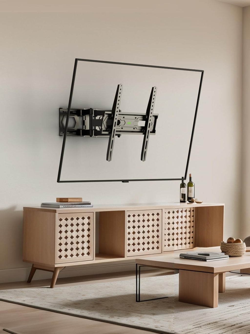 USX MOUNT TV Wall Mount for 32-74 inch Flat Screen/LED/4K up to 110lbs, Full Motion TV Mount Bracket with Swivel & Tilt Articulating Dual Arms, Max VESA 400x400mm, Fits 12/16" Wood Studs