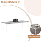 IDEALHOUSE Dining Table for 6, 71 Inch Rectangular Kitchen Table, Rustic Farmhouse Dining Room Table with Large Tabletop and Heavy-Duty Legs, Ideal for Dining Room or Kitchen, Gray