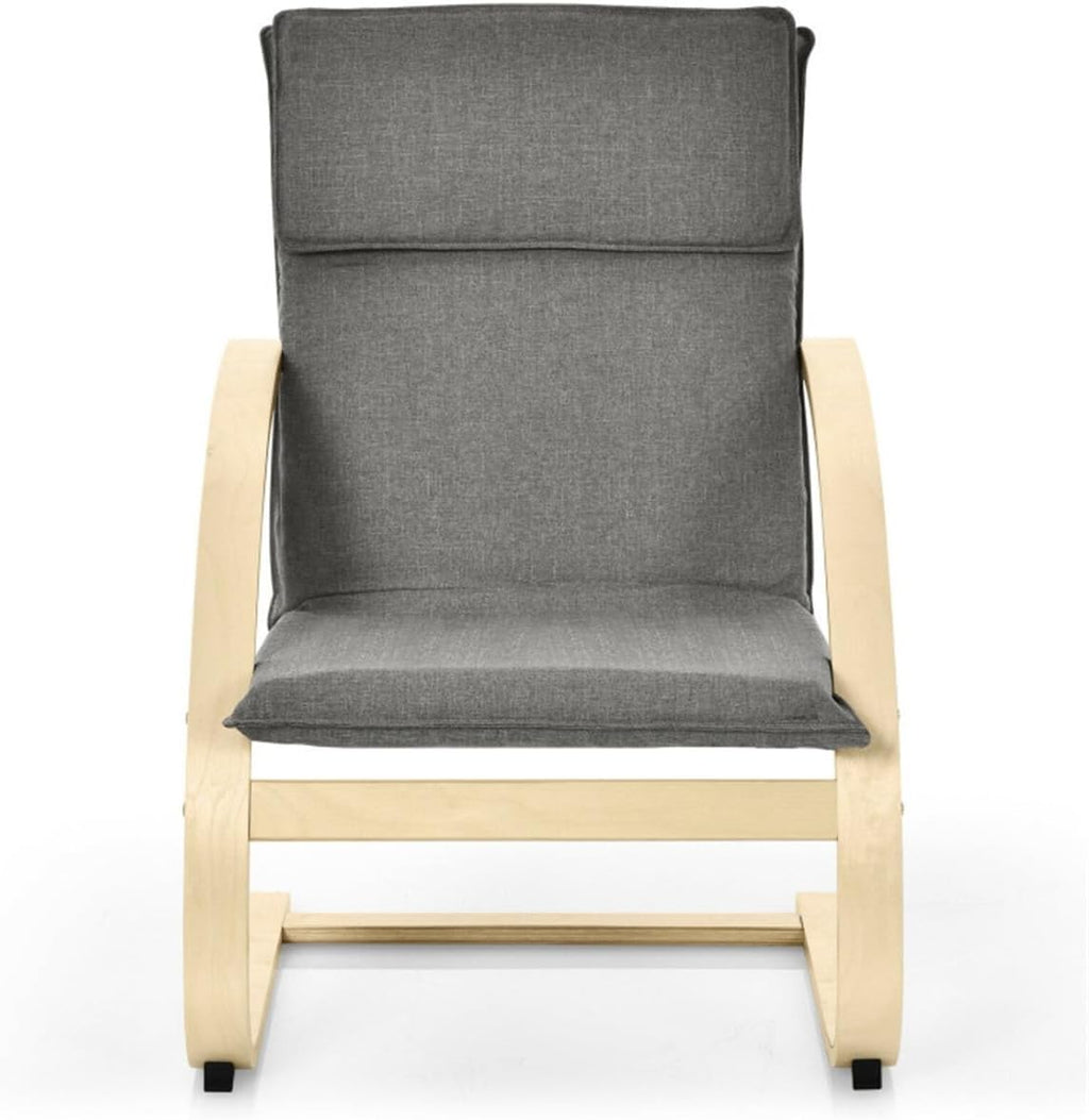 Kiddie Rocker - Blue Cushioned Wooden Chair for Toddlers, Children's Reading and Play Chair for Home or Classroom (Ages 2-6)