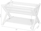 UTEX Kids Bookshelf with Caddy, Toddler Bookshelf, Book Storage Organizer, Small Book Shelf for Kids Rooms, Nursery, Playroom, White