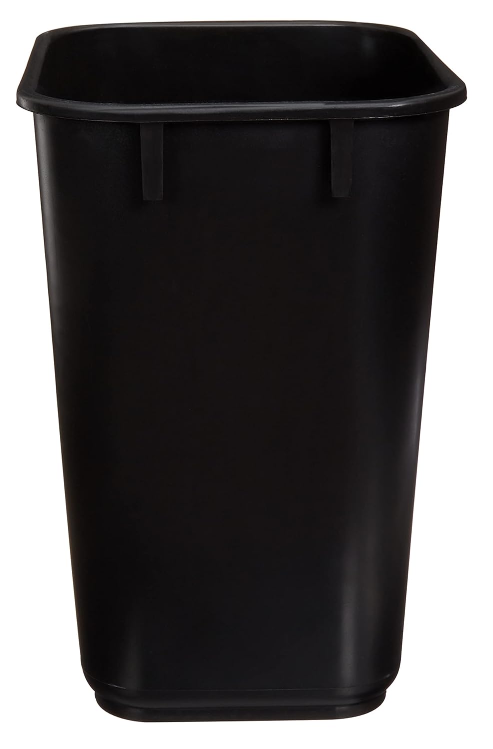 Amazon Basics Small Rectangular Commercial Office Wastebasket, Easy to Clean,11.4"L x 8"W x 12"H , 3 Gallon, Black, 2-Pack