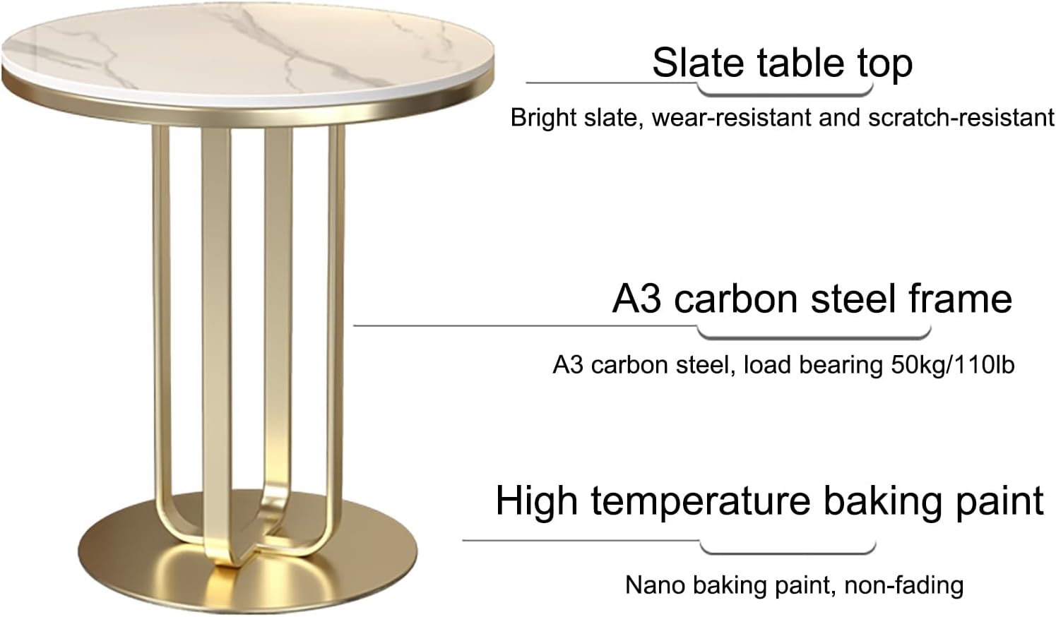 Round Coffee Table, Modern Side End Table for Living Room, Bedroom and Home Office, Versatile Coffee Table for Balcony and Entertaining, Stylish Accent Furniture