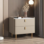 Home Bedroom Rock Slab Bed Side Cabinet Nordic Solid Polar Storage Cabinet