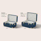Momento Baby Keepsake Trunk | Personalized Heirloom Memory Box | Handcrafted in USA | Metal & Plywood Construction | Standard Size 20" (Green/Bunnies & Houses)