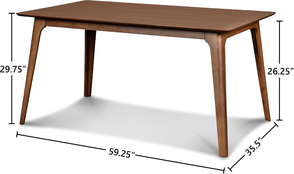 New Classic Furniture Oscar 5-Piece Wood 60" Dining Table Set in Teal