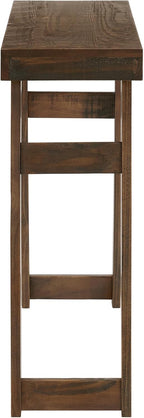 Alaterre Furniture Lawas Solid Wood Console Table - 36 Inch Modern Farmhouse Small Entryway Table - Easy Assembly Living Room Furniture for Behind The Couch, Entryway, or Hallway (Brown)