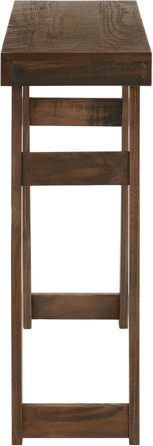 Alaterre Furniture Lawas Solid Wood Console Table - 36 Inch Modern Farmhouse Small Entryway Table - Easy Assembly Living Room Furniture for Behind The Couch, Entryway, or Hallway (Brown)