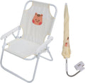 Gazaar Kids Beach Chair with Umbrella, Foldable Portable Camping Chair for Outdoor Activities, Lightweight Sturdy with Adjustable Sunshade (Squirrel)