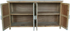 Vintage Rustic Accent Cabinet with 4 Doors, Modern Pantry Cabinet, for Entryway Living Dining Room Bedroom,for Kitchen Home