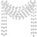6 Pcs Glitter Silver Star Paper Garland Christmas Birthday Party Decorations Sparkling Bunting Banner Hanging Decorations for Bridal Shower Baby Shower Bachelorette Party Wedding Holiday (50 Feet)