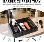 Barber Clippers Tray Station Hair Trimmer Holder Multifunctional Razors Case Stylist Hairdressing Combs Clips Scissors Holder(12.87" X 8.9")